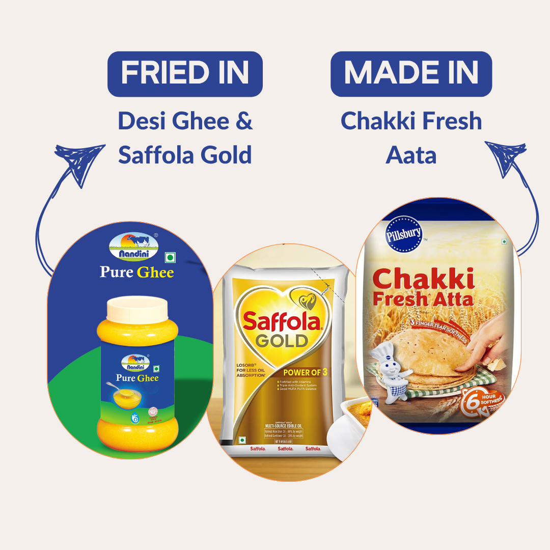 Desi Ghee GUD THEKUA (Aata & Jaggery)