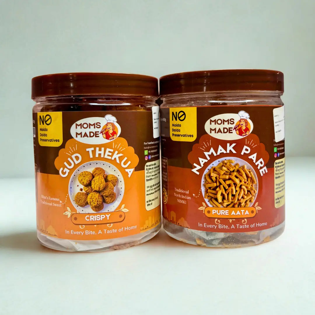 Gud Thekua & Namak Pare Aata (Combo) - 400g each MomsMade
